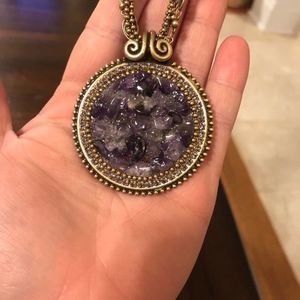 Michal Golan amethyst pendant necklace